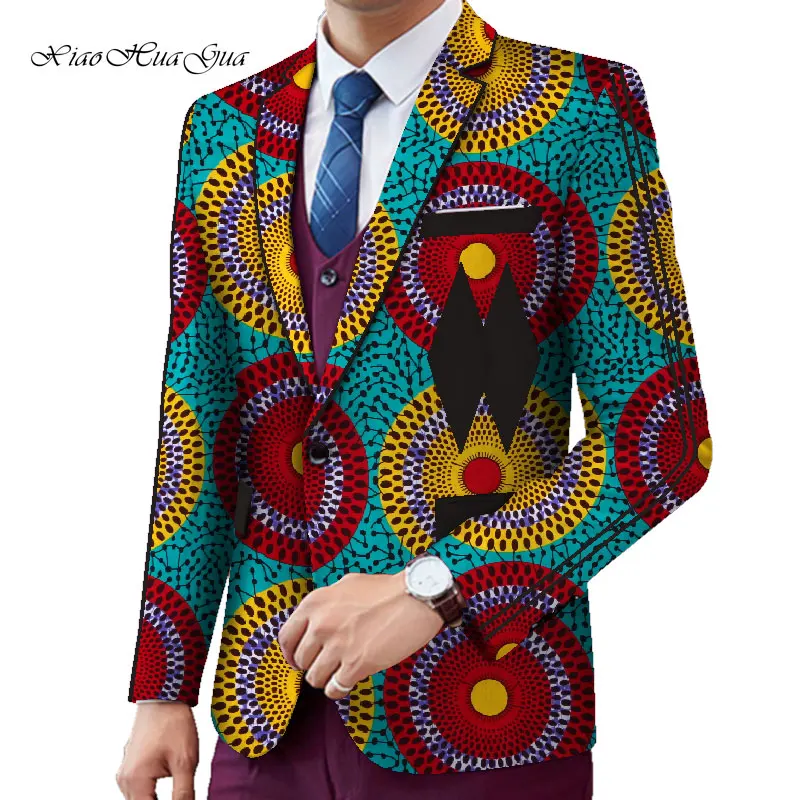 Африканская одежда для мужчин хлопковая куртка с Африканским восковым принтом