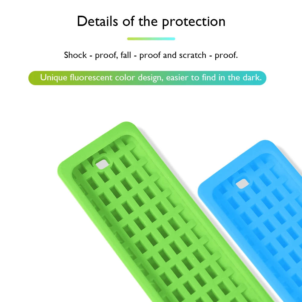 

Silicone Protective Case Cover Skin for Apple TV 4 Remote Control Waterproof Dust Cover Glow Blue