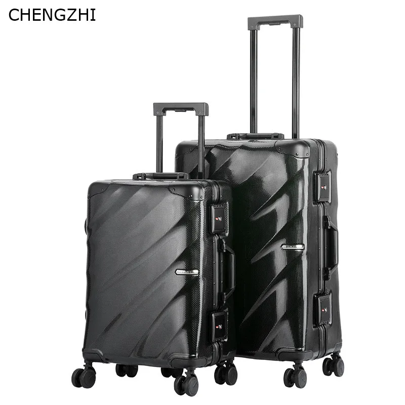 CHENGZHI 20 &quot24 дюймов Ретро алюминиевая рама для мужчин бизнес чемодан путешествий