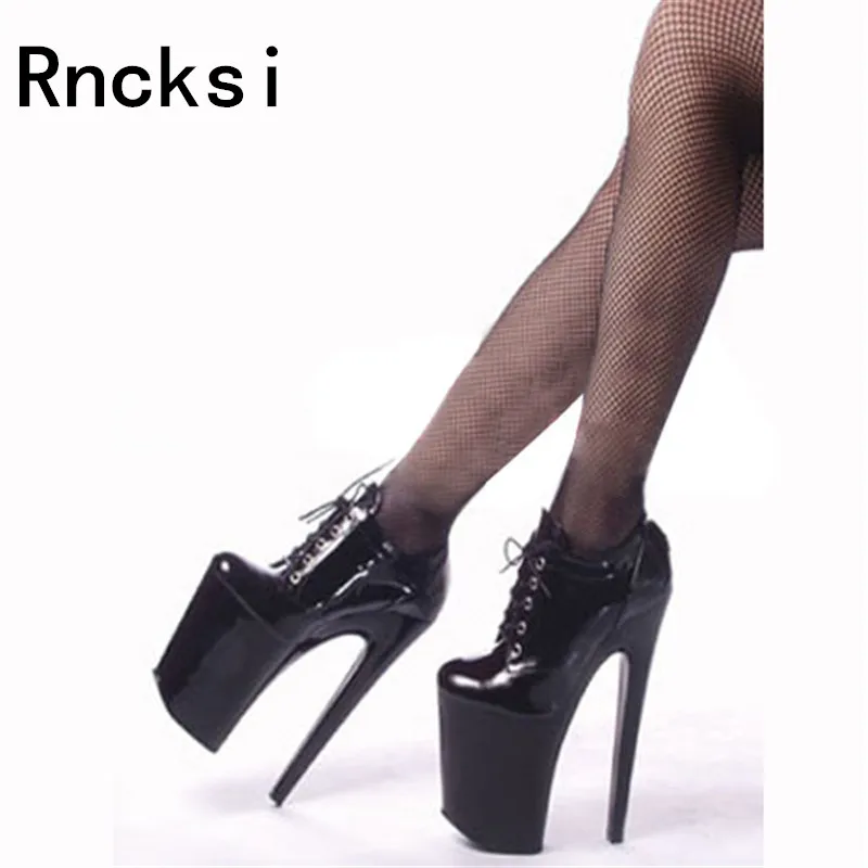 

Rncksi Women's Sexy Lace UP Sexy Ultra 20cm High-Heeled With Platform Pole Dance Shoes 20cm Stiletto Heel Ankle Women's Pumps