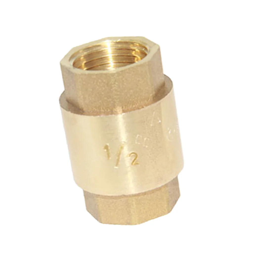 Фото 1/2'' NPT Brass Internal Threaded Air Compressor Check Valve Spring Vertical Non Retrun Обустройство дома 1/2'' NPT Brass Internal Threaded Air Compressor Check Valve Spring Vertical Non Retrun Обустройство дома