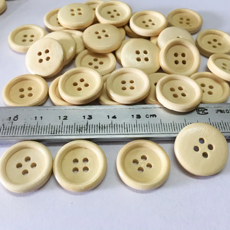 Горячие 10 шт./компл. разнообразные деревянные пуговицы натурального цвета