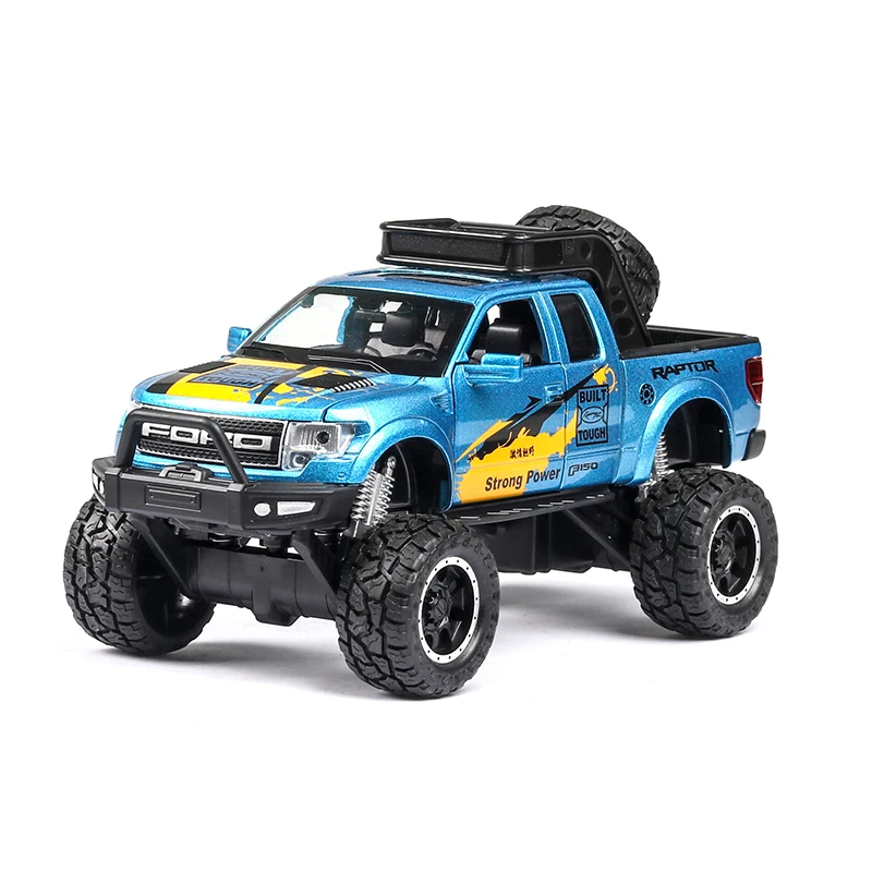No Original Box 1:32, Ford Raptor F150, пикап, сплав, модель автомобиля, оттягивается, литая под давлением, Игрушечная машина, модель автомобиля, подарок, игрушки для детей, день рождения - Цвет: No Original Box
