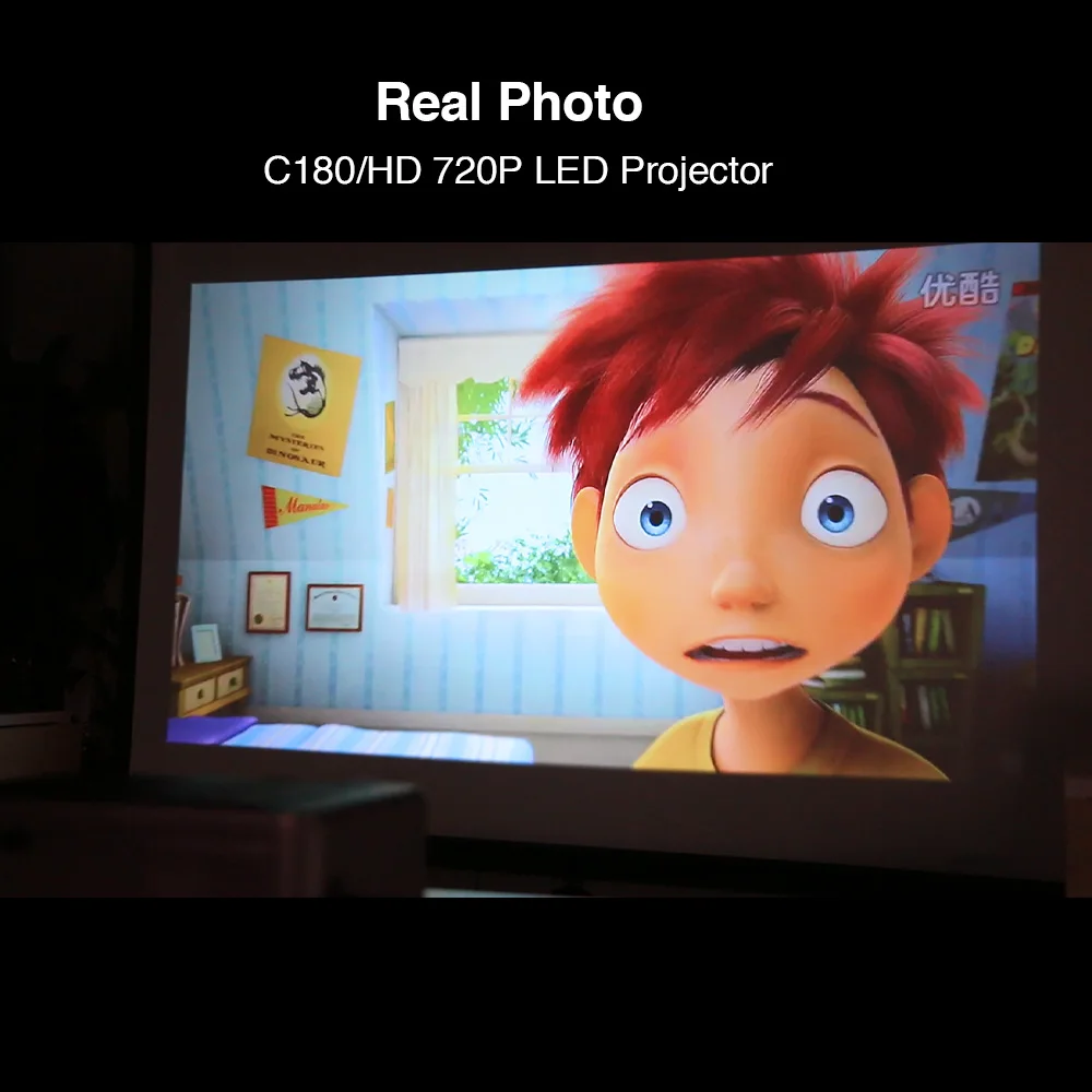 C180AB Портативный мини беспроводной WiFi LED умный проектор на Android 720p встроенный