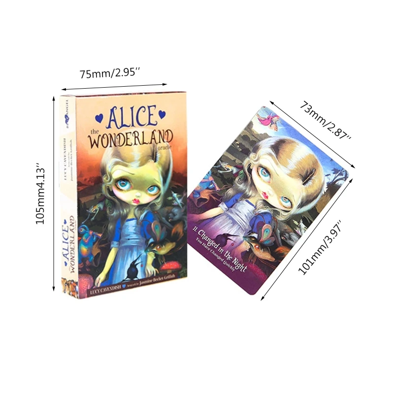 

Alice The Wonderland Oracle Cards Full English 45 Cards Deck Tarot Board Game K1MB