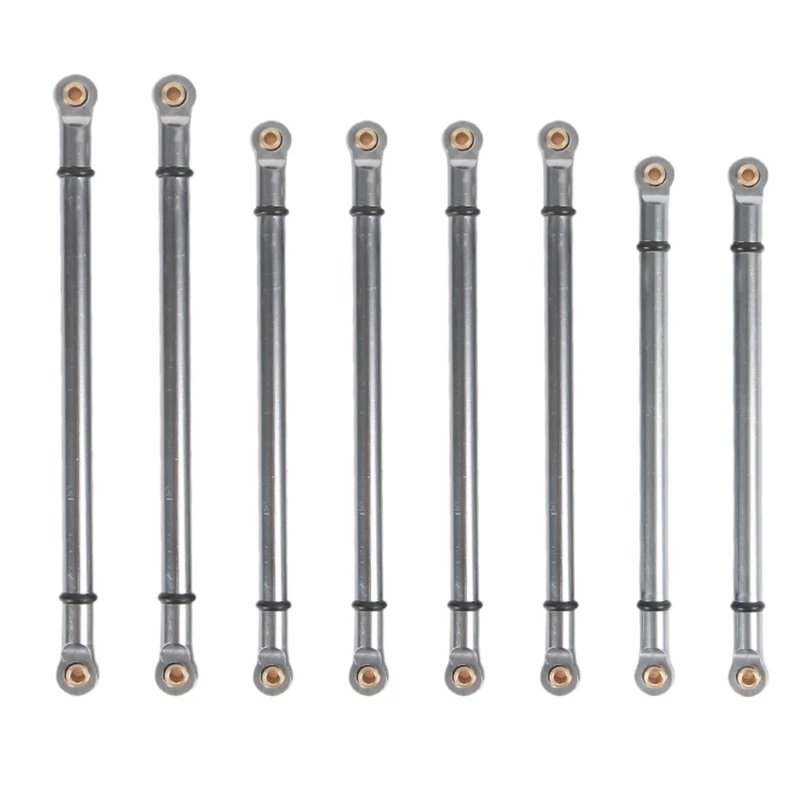 

Серебряные 8 шт. Scx10 1/10 Rc Track из алюминиевого сплава, аксессуары высокого качества 3XUC