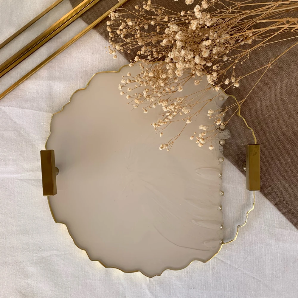 Силиконовая форма для подставки большая круглая в форме волны формы эпоксидной и