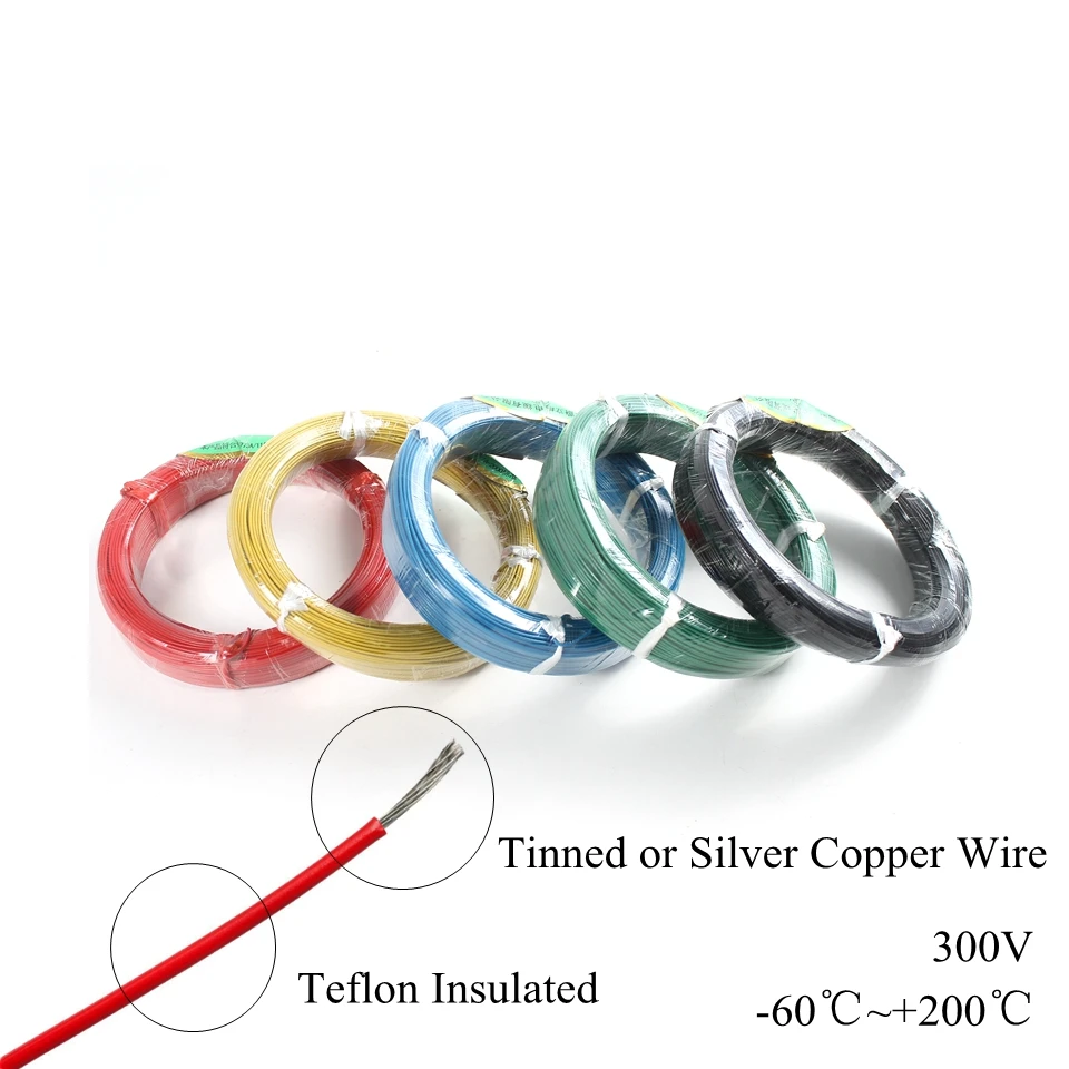 Высокотемпературный провод 16awg 1 2 мм² изоляционный устойчивый кабель из ПТФЭ