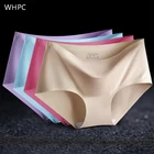 WHPC мягкое шелковое нижнее белье, женские трусики, простые бесшовные трусики, женские трусы, женские трусы, женское нижнее белье