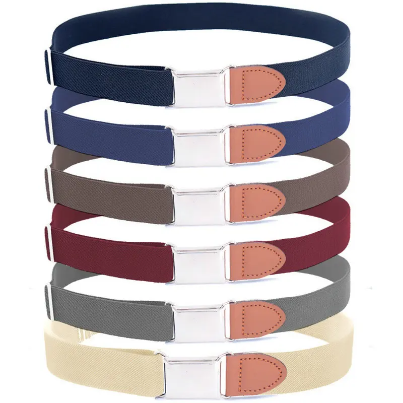 

Элегантный регулируемый ремень для мужчин и женщин, 2,5 см, кожаный эластичный пояс, легкая Пряжка, ремни на талию для брюк