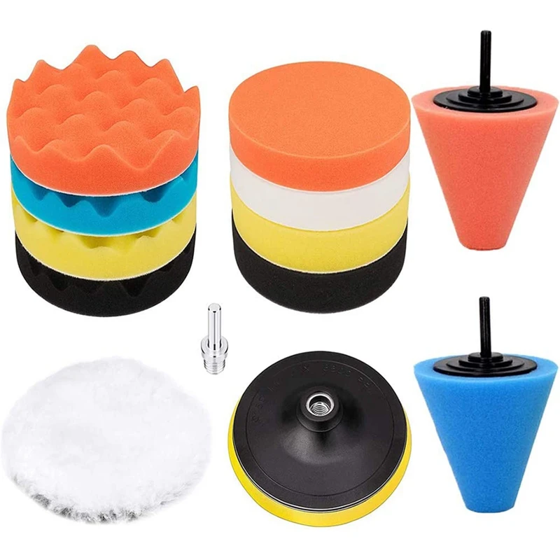 

Набор полировальных губчатых подушек, шариковый пенополировщик для колес, подходит для автомобилей, ухода за колесами, металла, пластика и ...