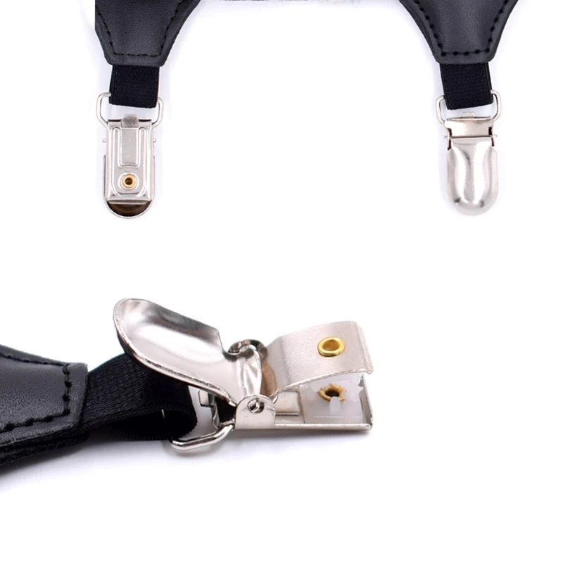 

2Pcs Elastic Men Sock Suspenders Garter Hold Up Braces Duck Clip Grip Adjustable