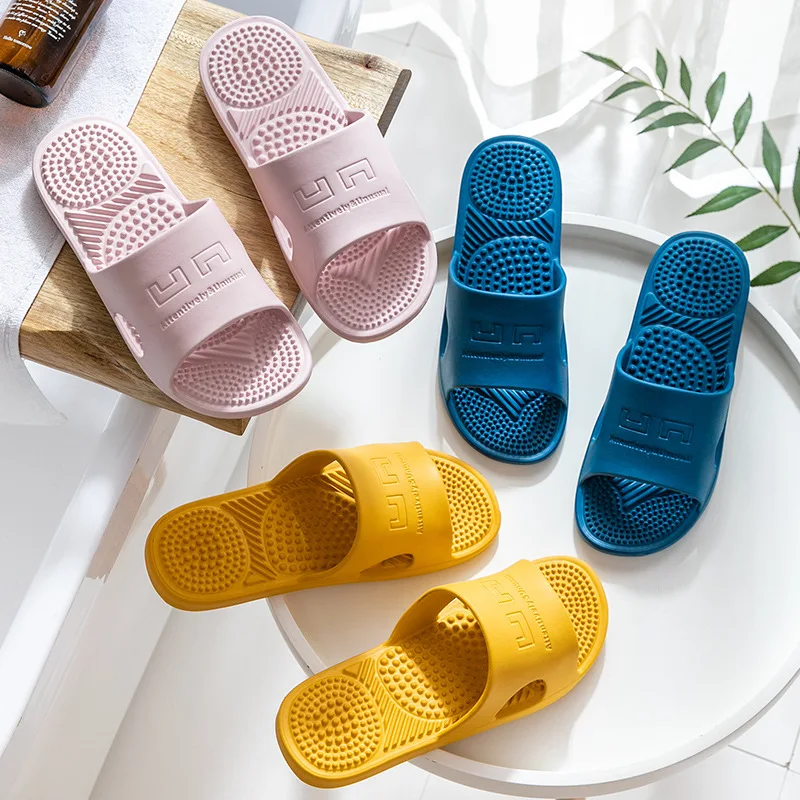 Шлепанцы мужские мягкие для дома антискип массажная обувь душа однотонные