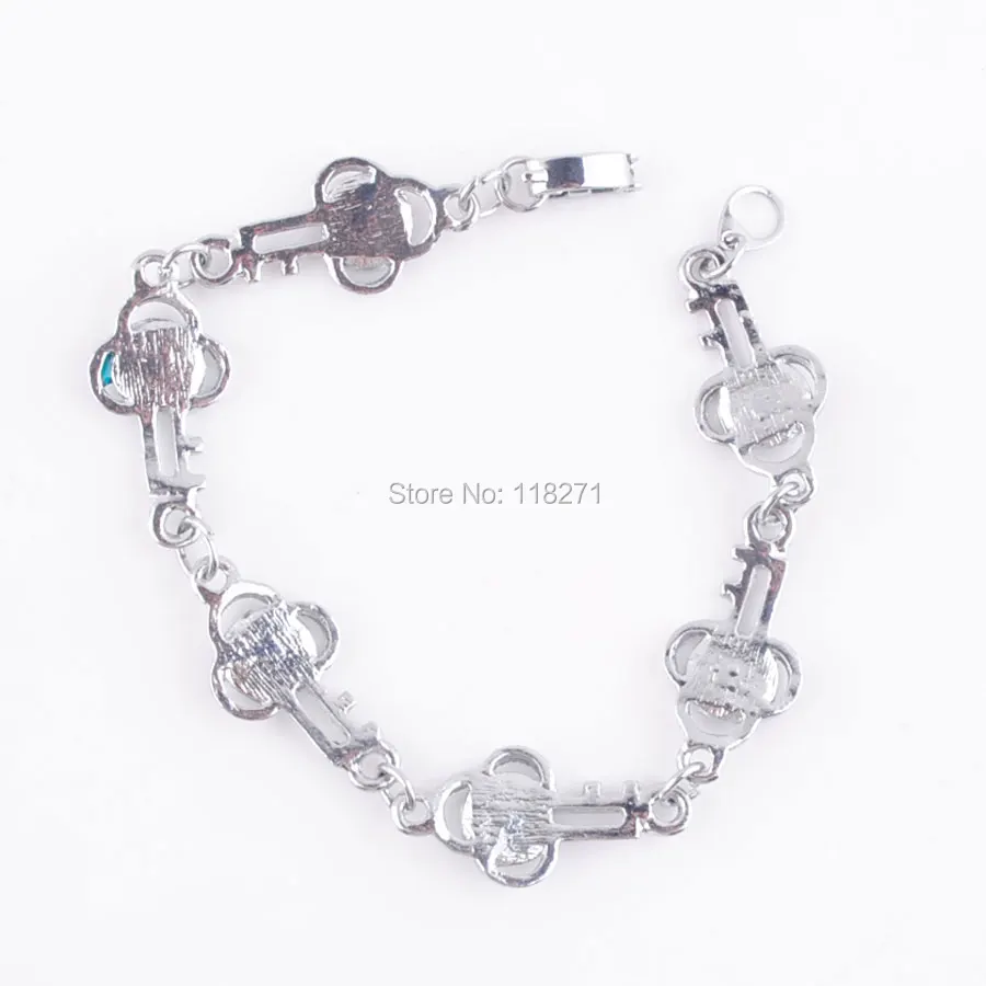 

WOJIAER New Zealand Abalone Shell Gem Stone Beads Key Bracelet 7 Inches Charm Fashion Jewelry PK1767