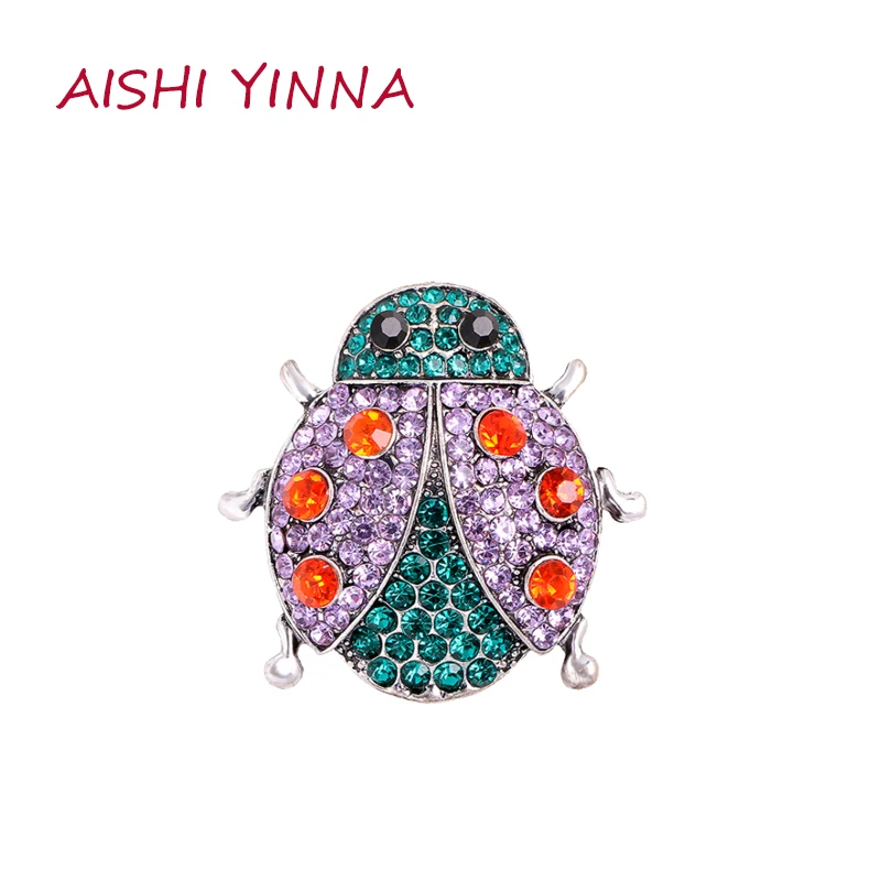 

AISHI YINNA Cartoon Insect Seven-Star Ladybug Clothing Brooch Korean Alloy Animal Corsage Brooch Clothing Corsage Accessories