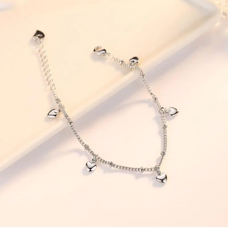 Модные 925 стерлингового серебра плата браслеты из нержавеющей стали для женщин