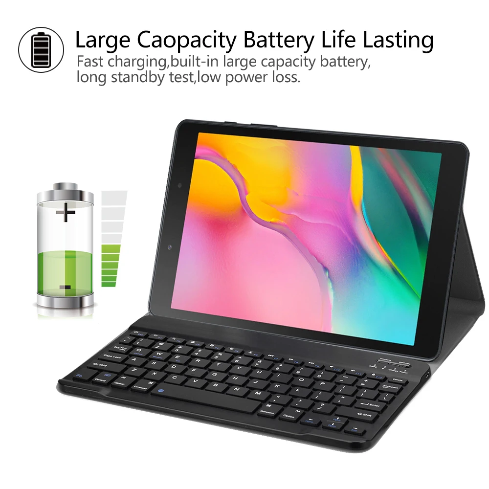 Заряжаемый чехол для клавиатуры для Samsung Galaxy Tab A 8,0 чехол для SM-T290/T295 Беспроводной Съемный Bluetooth планшет funda