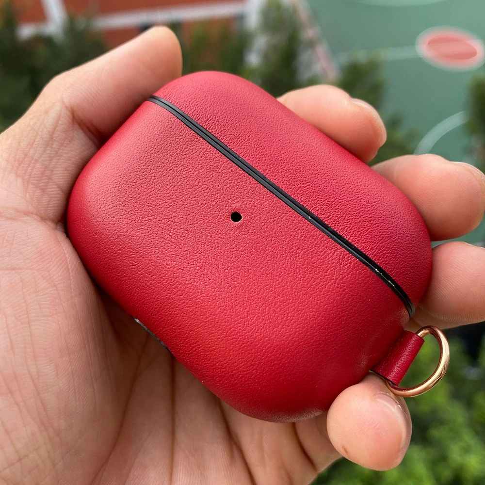 Совместимость для AirPods Pro чехол из натуральной кожи гарнитуры Беспроводной Bluetooth