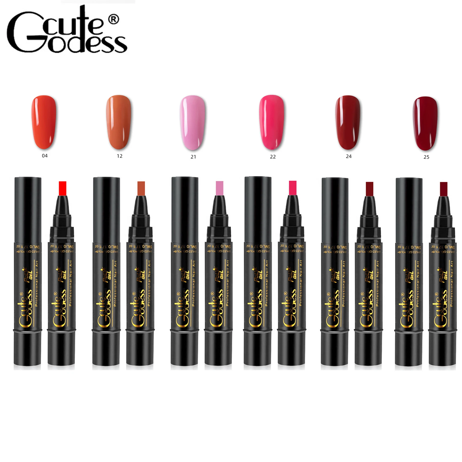 6pcs/set Gel Nail Polish Pen One Step 3 in 1 Soak Off UV LED Lamp Available Art Tools | Красота и здоровье