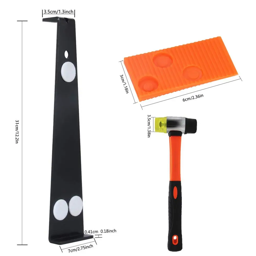 

Ultimate Laminate Wood Flooring Installation Kit With 40 Spacers, Tapping Block, Heavy Duty Pull Bar And Fiberglass Handle Malle