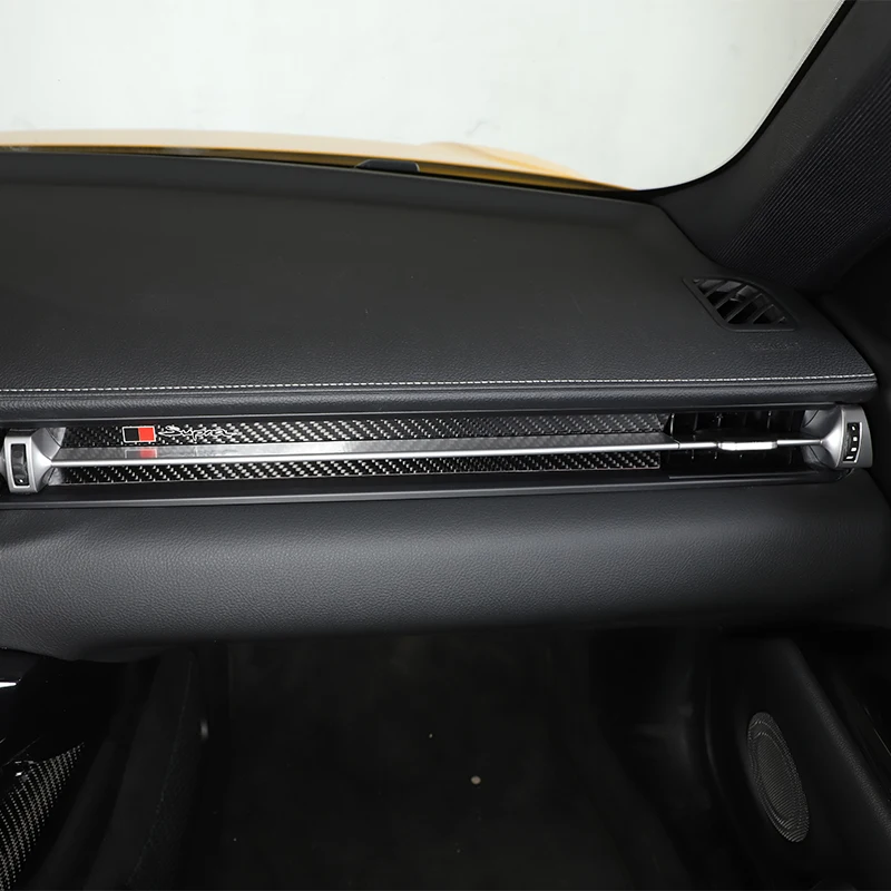Dashboard Co-pilot Central Control Decorative Stickers Trim Carbon Fiber Car Accessories