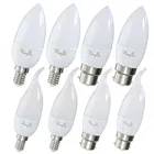 Светодиодные светильник пы KINGSO, 6 шт., 3 Вт, E14, B22, 20 SMD, 2835, 220 В, энергосберегающая лампа с теплым белымчистым белым светом для дома, спальни