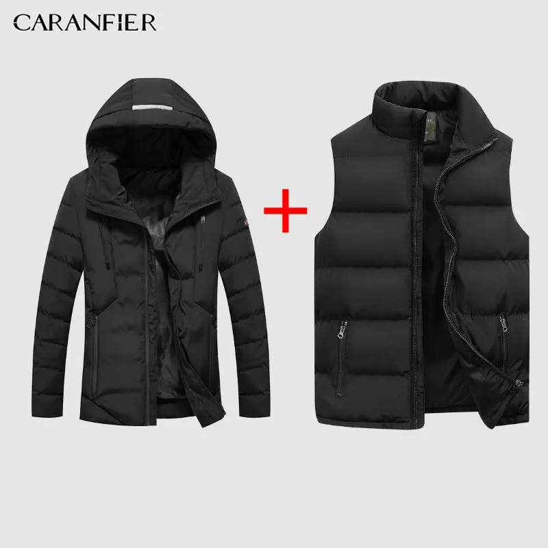 1101 Мужская парка CARANFIER, Прямая поставка, модная мужская зимняя куртка, пальто с капюшоном, теплое мужское зимнее пальто, повседневное облегающее Мужское пальто - Цвет: 1101