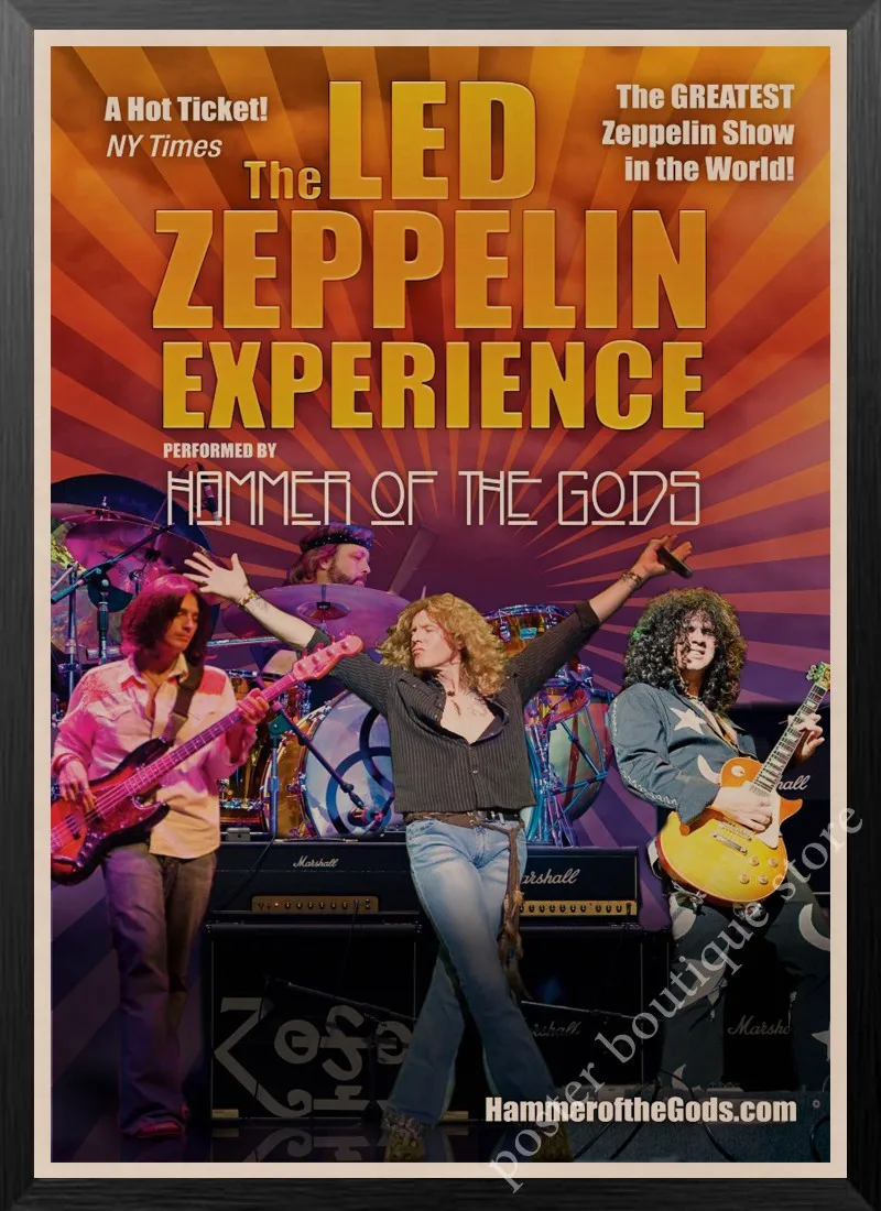 16 Светодиодный плакат Zeppelin Rock Music, Jimmy Page, rober Plant, винтажный домашний декор, настенные наклейки, 9 процентов/5 - Цвет: 16