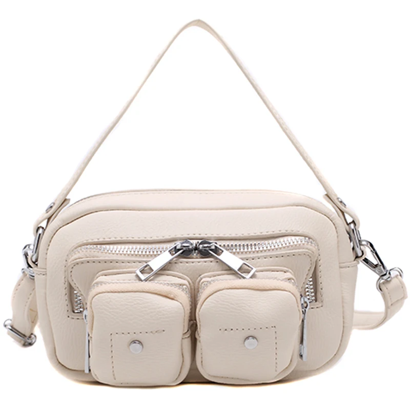 

Retro Small Totes Bag Women Shoulder Bag Women Bags Zipper Messenger Pack Fashion Leather Armpit Bag Female Purse and Handbag