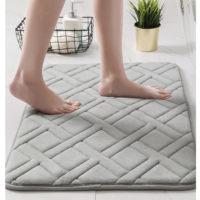 

Rectangle Plaids Geometric Doormat Polyester Water Absorbent Non-Slip Carpet Door Mat For Bedroom Living Room Home Decoration