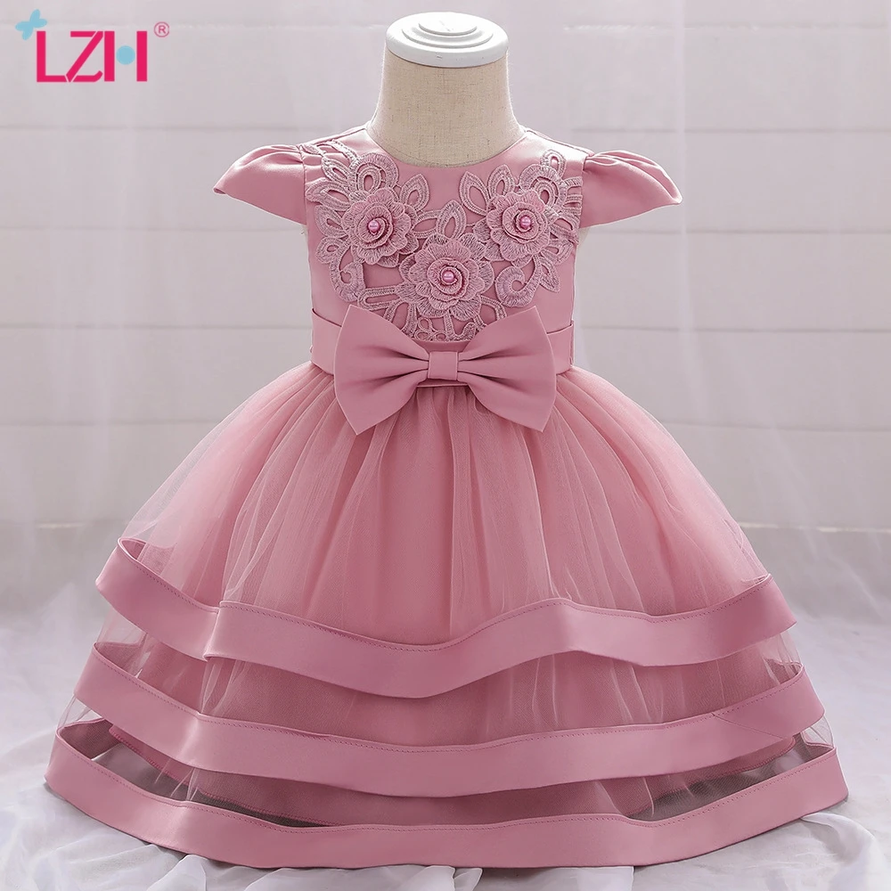 Новинка 2021 детская одежда LZH платье для девочек милое принцессы из сетчатой пряжи