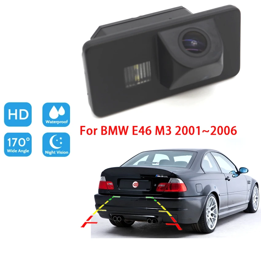 Car Rear View BackUp Reverse Parking Camera For BMW E46 M3 2001 2002 2003 2004 2005 2006 Night Vision HD Waterproof High Quality