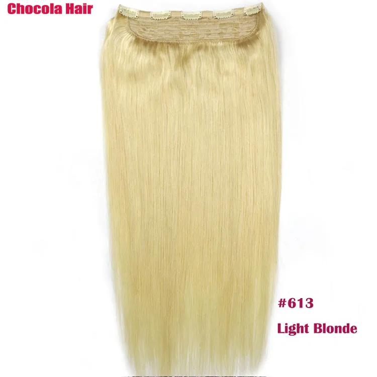Chocala Hair 2"-28" Искусственные волосы одинаковой направленности волос 1 шт. набор 220 г натуральные бразильские прямые волосы шт зажим для наращивания человеческих волос