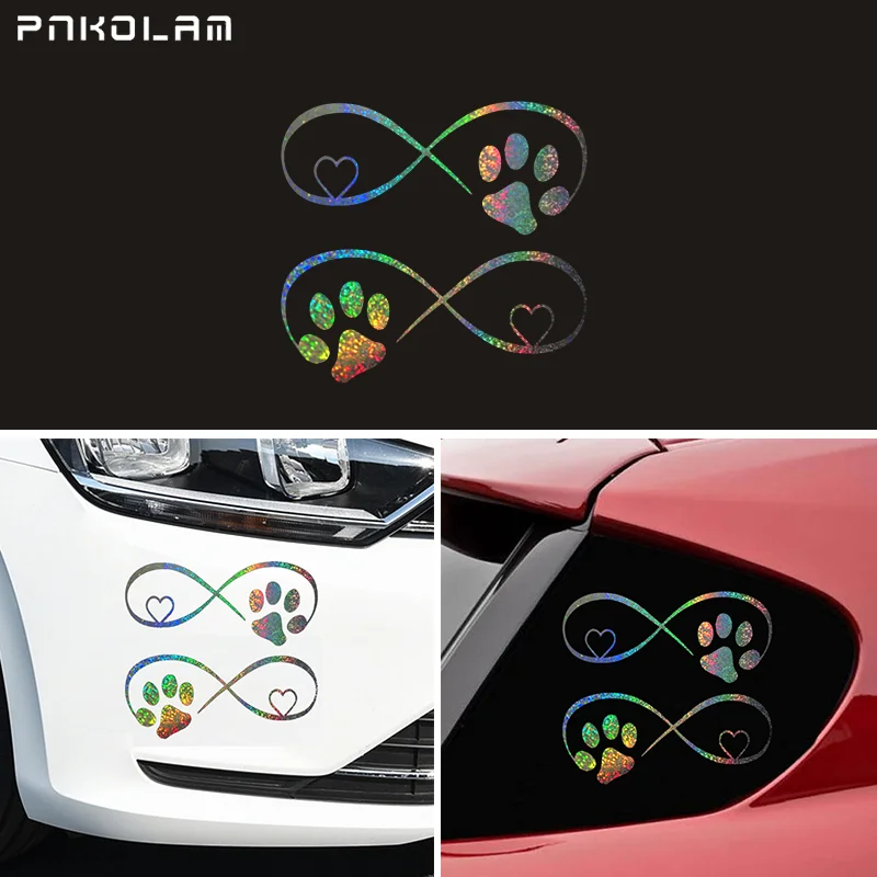 Виниловая наклейка для автомобиля собак кошек лап любви бампер окно