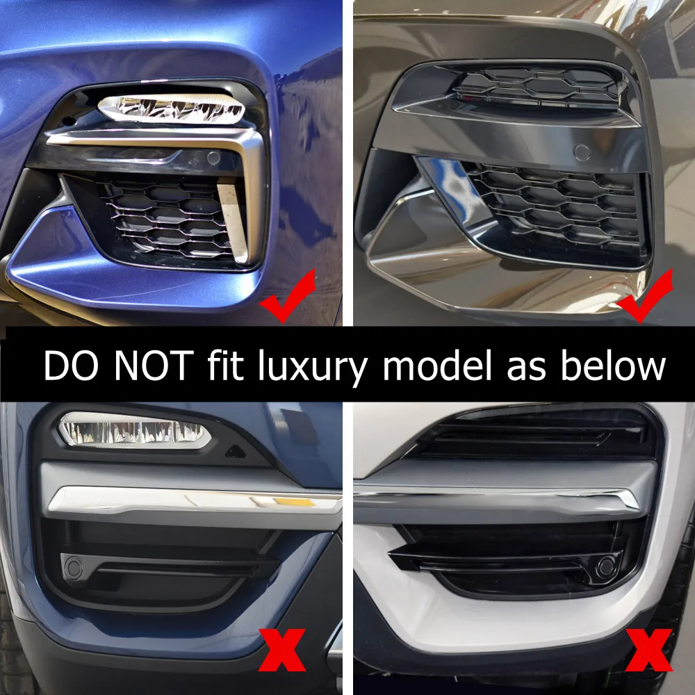 Cerium grey For BMW X3 G01 / X4 G02 2018 2019 2020 Car Front Fog Light Lamp Cover Trim Grille Fender Accessories | Автомобили и