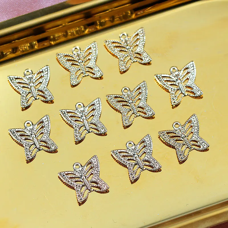

10Pcs 8styles Metal Hollow Butterfly Filigree Wraps Connectors Butterfly Charms DIY Jewelry Accessories Gifts Findings Supplies