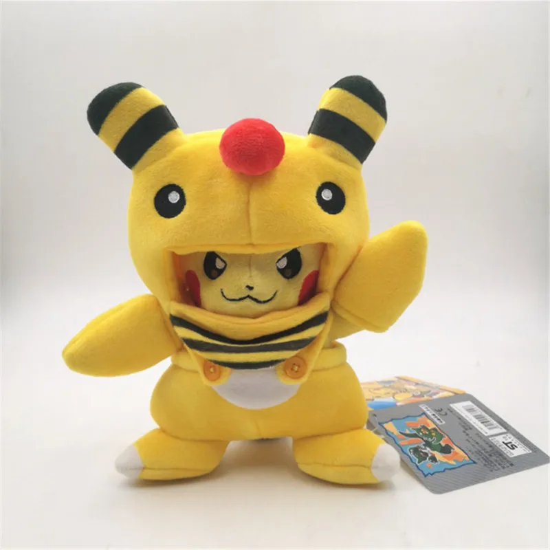 18 см Пикачу Косплэй Tyranitar Hydreigon Чаризард Snorlax Ampharos Garchomp Мягкие плюшевые игрушки