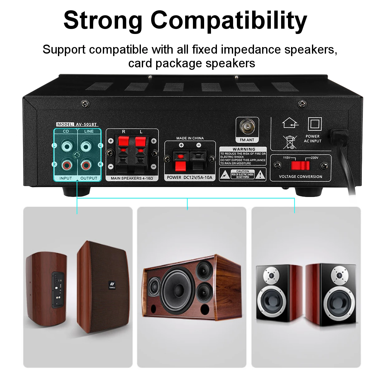 1200W 110V/220V bluetooth Dual Channel Karaoke Mic Input Digital Reverb Home Stereo Amplifier Support USB SD FM AUX | Автомобили и