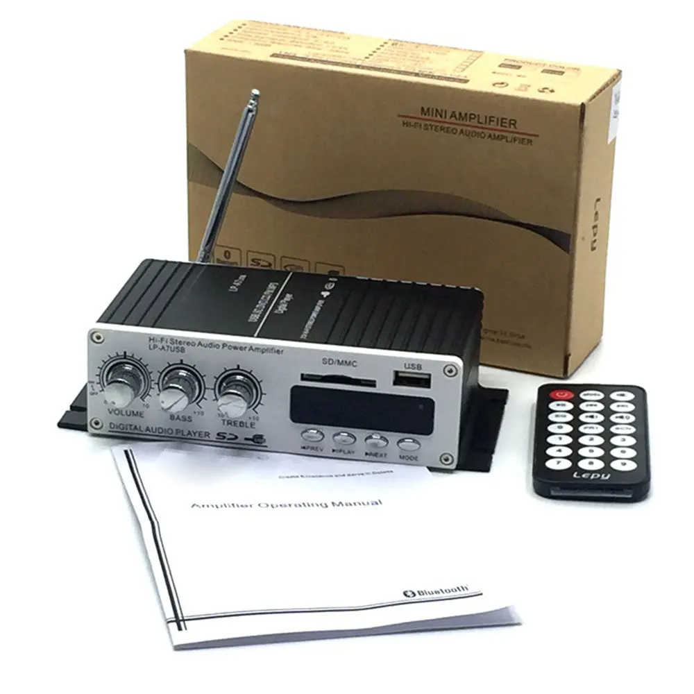 LP-A7 USB Lepy цифровой плеер Bluetooth 4 2 версия автомобильный мощный Hi-Fi стерео аудио