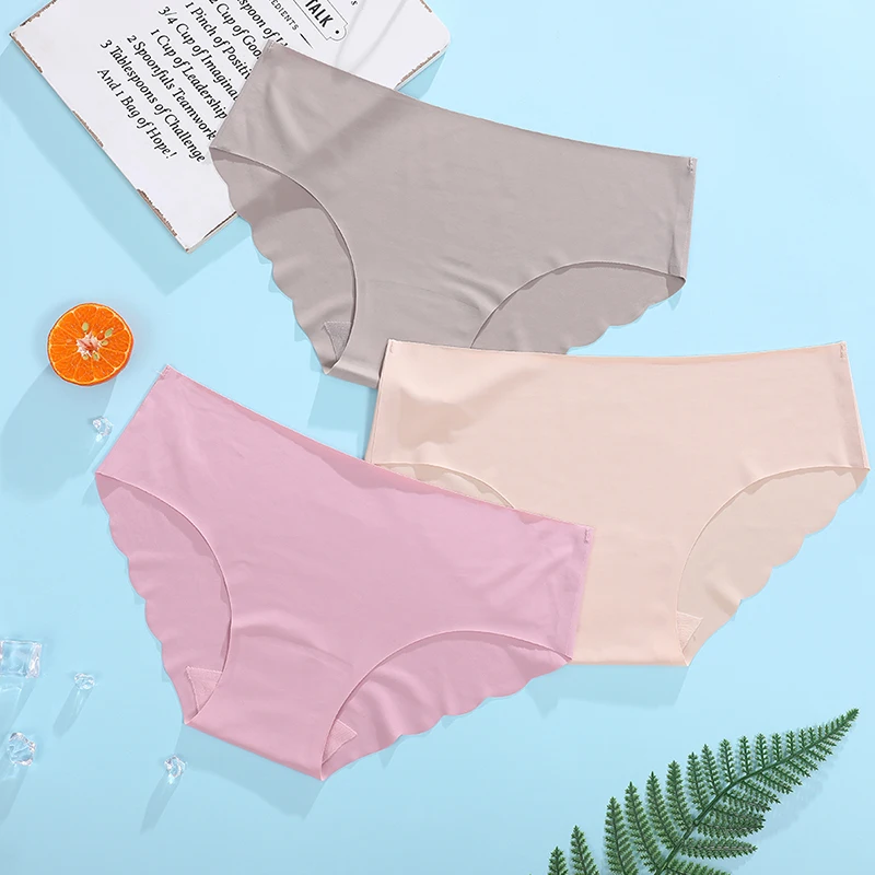 Умка пикантные ледяной шелк волнистые нижнее белье штаны с высокой посадкой