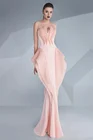 Женское вечернее платье-русалка, розовое платье с оборками, в стиле звезд, для вечеринки, для гостей свадьбы, для лета, 2022