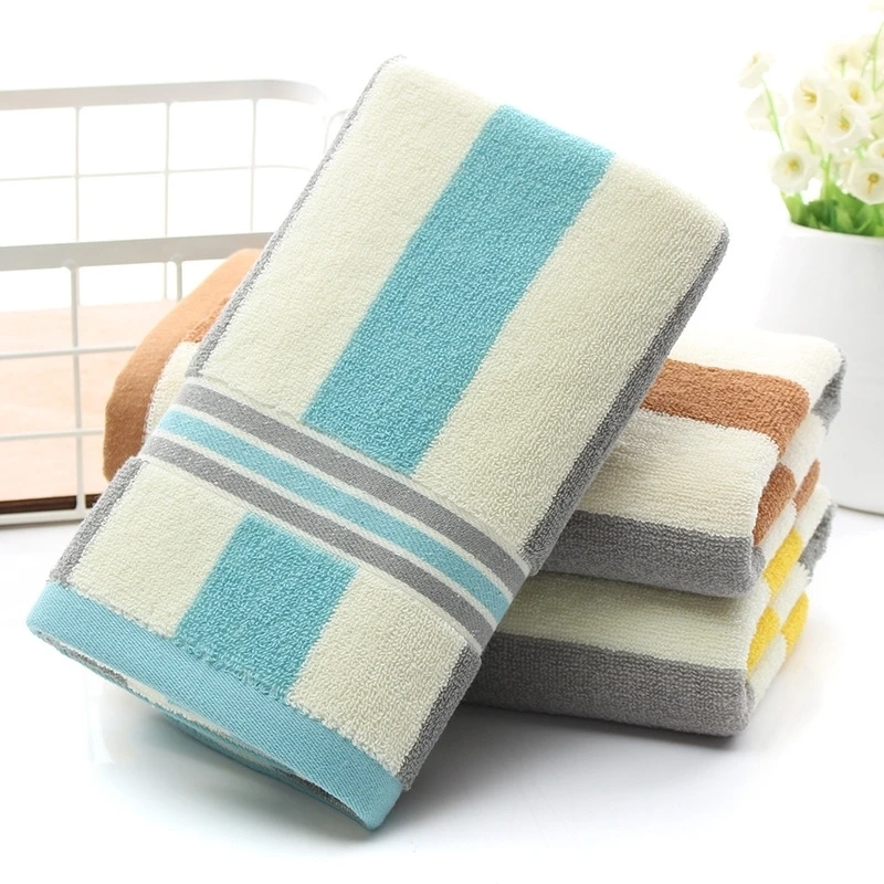 Cotton Color Stripe Long Travel Hotel Hostel Portable Washcloth Gym Yoga Running Large Towel Beach Sun Bath Towels Lovers Gift