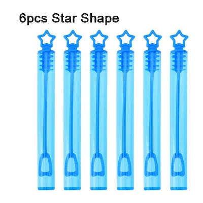 6pcs Star Blue 12, 6 штук в партии, пустые бутылки для мыльных пузырей одежда для свадьбы, дня рождения украшения детская игрушка производитель пузырей, флисовая верхняя одежда для детей, весело пузырь игрушка - Цвет: 6pcs Star Blue