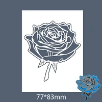 cutting dies a gorgeous rose metal and stamps stencil for diy scrapbooking photo album embossing paper card 7783mm