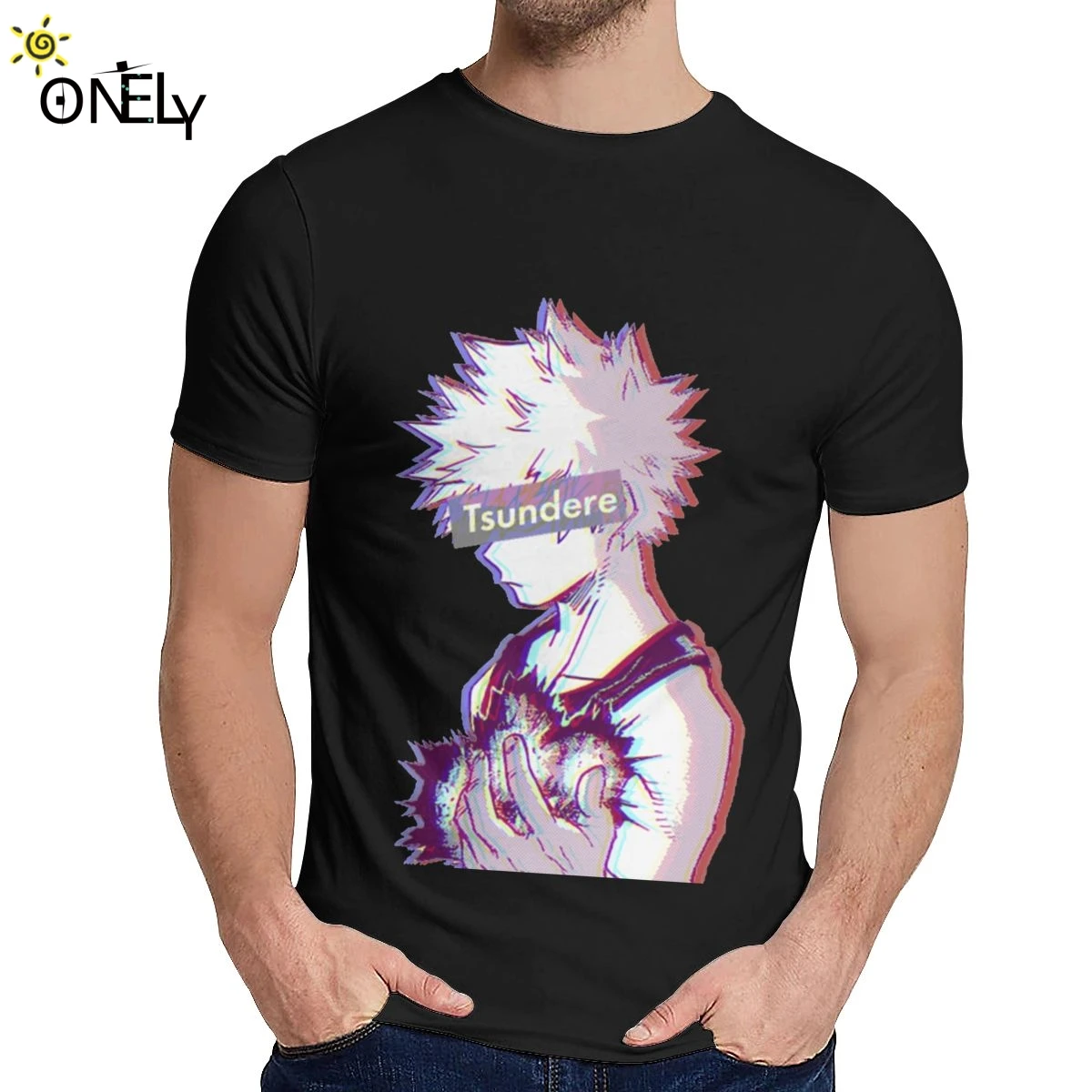 Tsundere Bakugo Boku No Hero Academia T shirt Classic Round Neck Anime For Male 100% Cotton S-6XL Tee Shirt | Мужская одежда