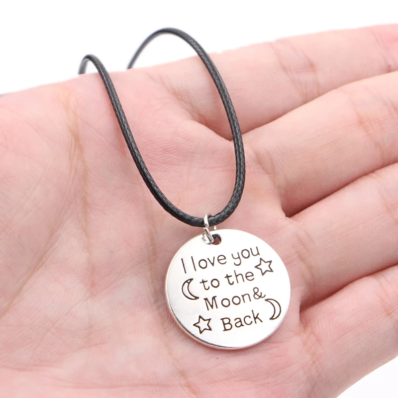Ожерелье с подвеской I Love You To The Moon &amp Back кожаный шнур ожерелье для женщин и мужчин