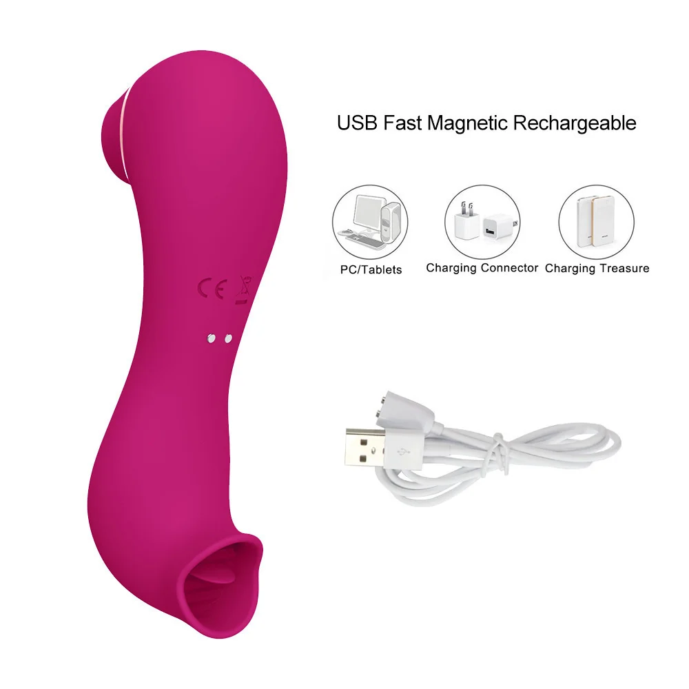 G-Spot Vibrator Tongue licking vagina stimulator Vibrating Nipple Breast Sucking Silicone Massager waterproof sex Toys for woman | Красота и