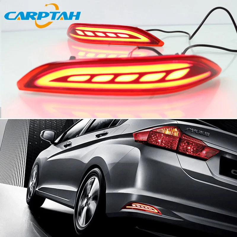 

2PCS LED Rear Fog Lamp For Honda City Grace 2015 - 2016 Car LED Bumper Light Brake Light Turn Signal Indicator Reflector