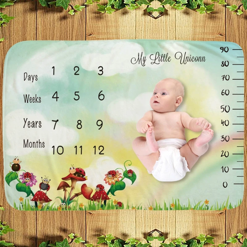 

Cute Multi-Function Baby Play Mats Infant Portray Blanket Bed Room Wall Decor Background Blankets Baby Milestone Photo Props