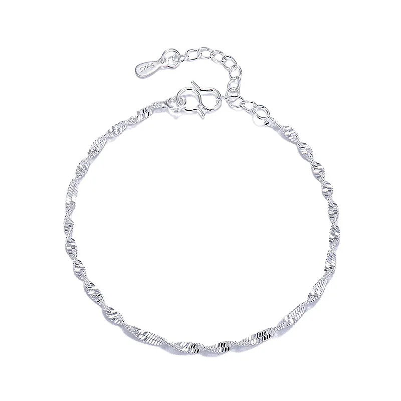 

Charm 925 Stamp Silver Jewelry High Quality Fashion Woman Bracelet Retro Star Square Simple Bracelet